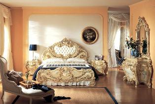 интерьер спальни в стиле барокко
