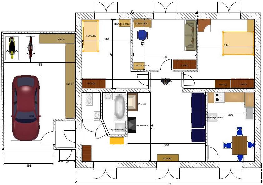 оптимальные размеры комнат дома